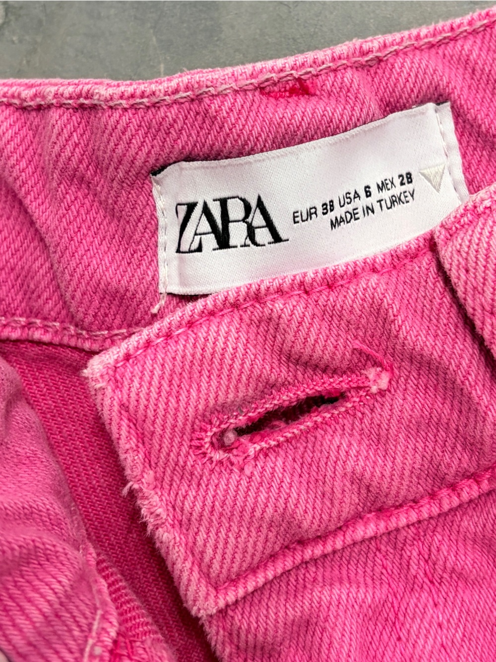 Zara Hot Pink Wide-Leg Jeans - Picture 3 of 3